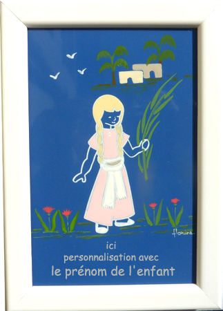 Plaquette Saint Patron Sainte Florine : fille à la Palme